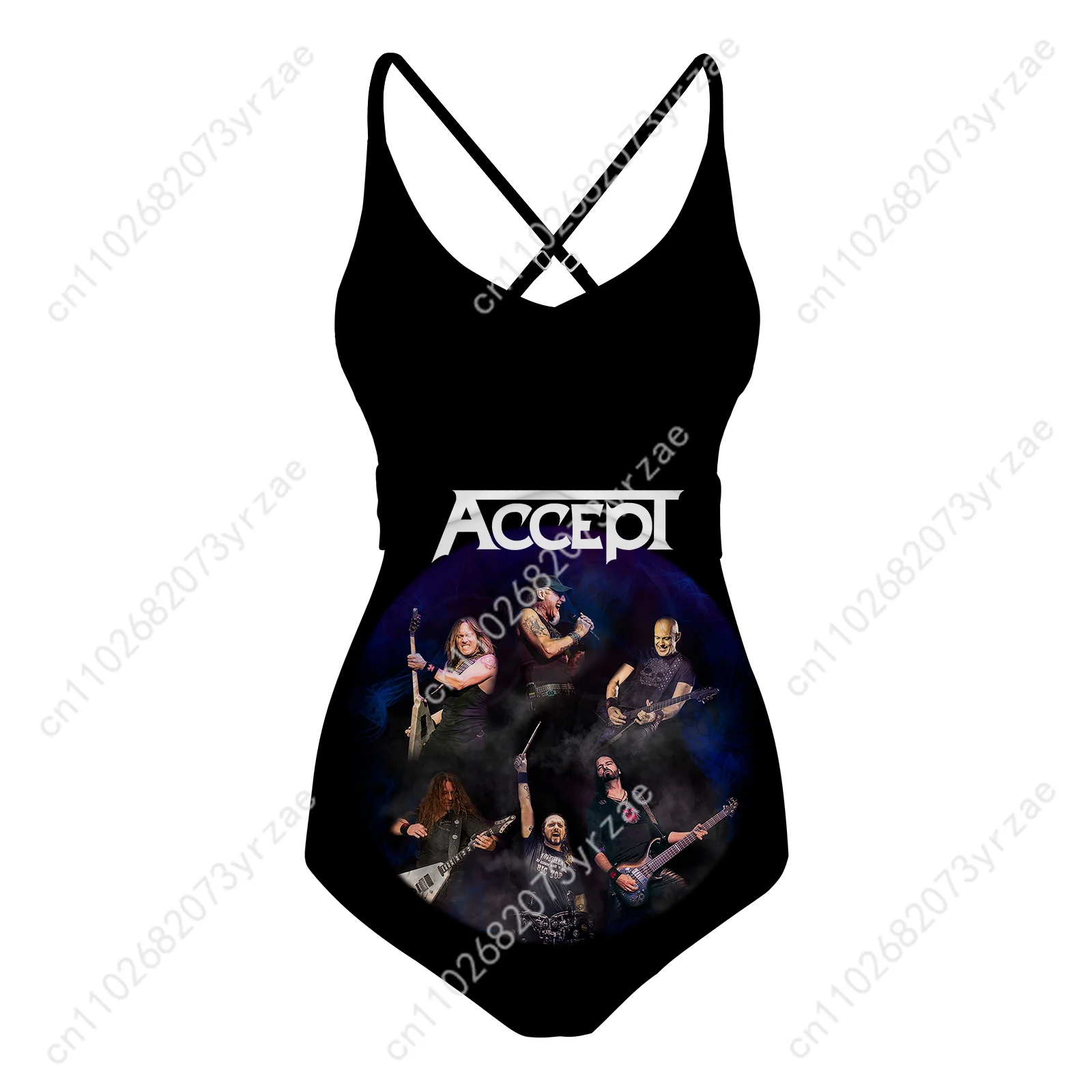 Accept Band Womens Sling Swimsuits Personalized Sexy Swimwear Pool Party Beach Bikini Summer Holiday Custom Made Bathing Suits