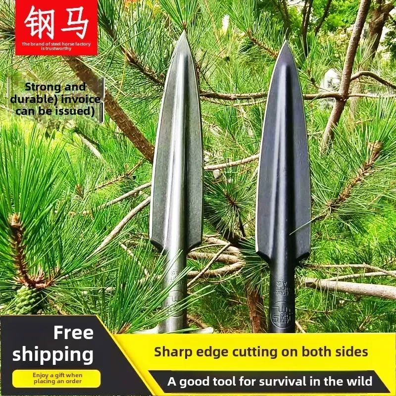 Spearhead Outdoor Zulu  Martial Arts Spear Forge Strike Overlord Spear Tie Gun Manganese Steel Spear Head Integrated outdoor