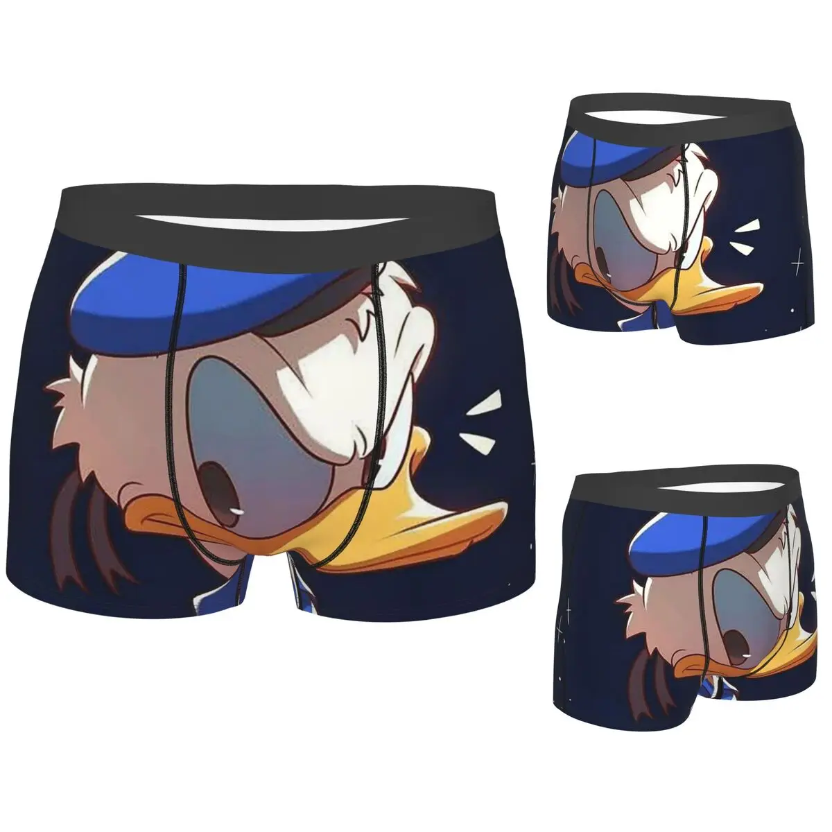 

Трусы-боксеры, шорты с рисунком Дональда Дака, мужские мягкие трусы для мужчин, подарки бойфренду