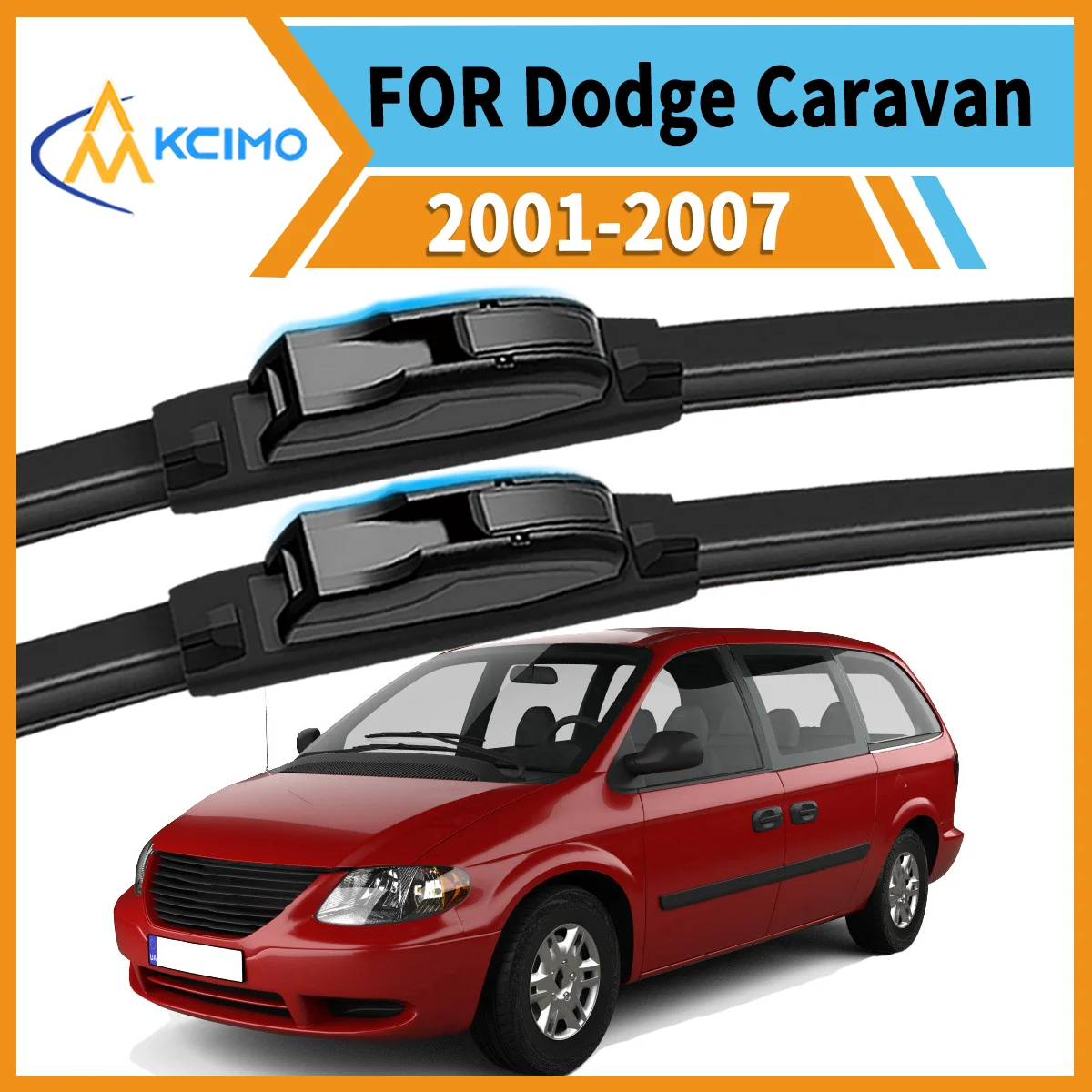 

High-Quality 2-Pack Wiper Blades for Dodge Caravan 2001–2007 All-Weather Clarity Reduced Streaking Enhanced Driving Safety
