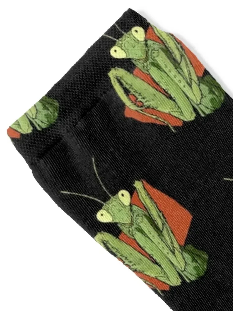 Happy Praying Mantis Cute Insect Socks anti-slip cycling Socks For Women Men's