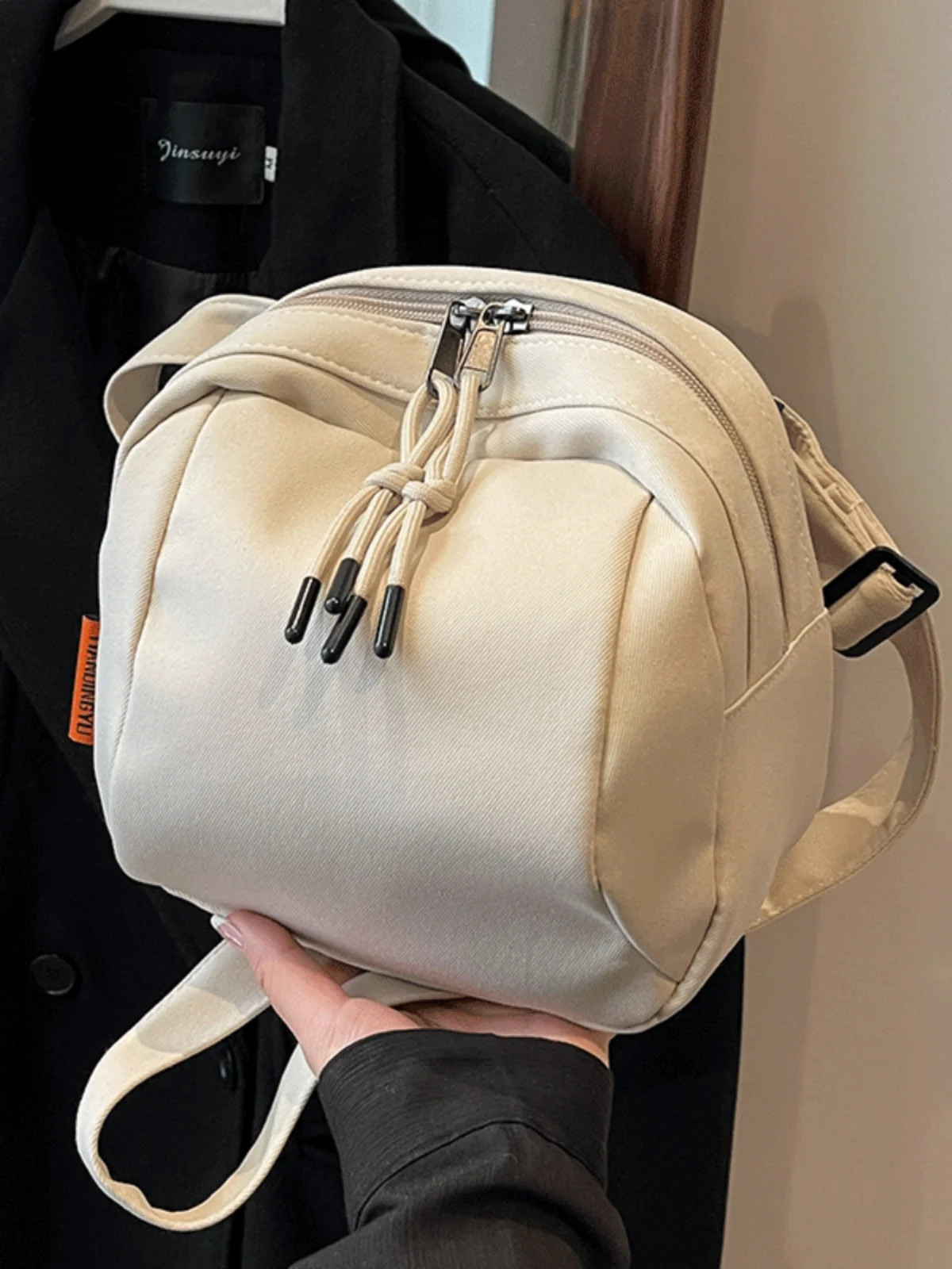 Faionable Casual Canvas Bapa Women\'s Summer 2026 Sport Cycling Crossbody Bag Chest Bag Soft Handbag Korean Sle