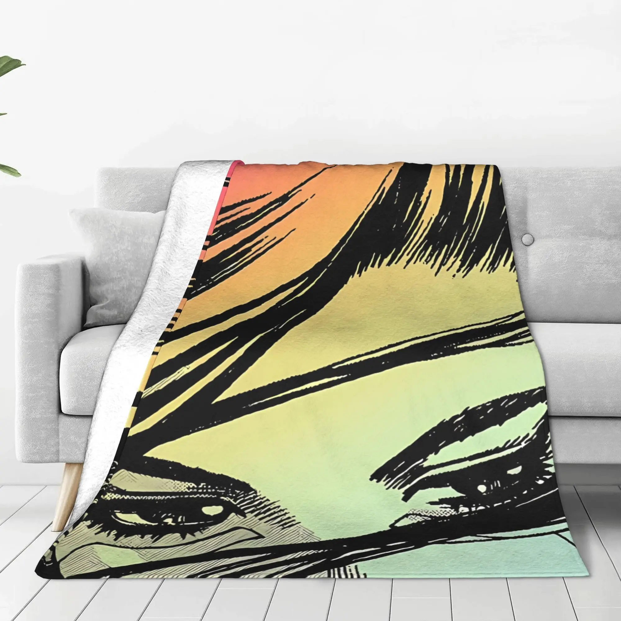 1PC Home Cutecore Hyper Future Battle Angel Alita Blanket Super Cosy Plush Home Living Room Sofa Halloween