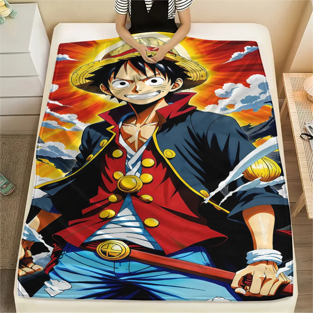 One Piece Flannel Blanket Pretty Printed Design For Home Bed Sofa Chair Travel Picnic -HE16
