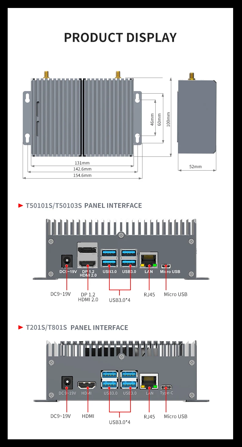 كمبيوتر صغير من المصنع AI PC 34TOPS Smart AI Edge Box NVIDIA Jetson Orin Nano Super 4GB كمبيوتر مدمج #3
