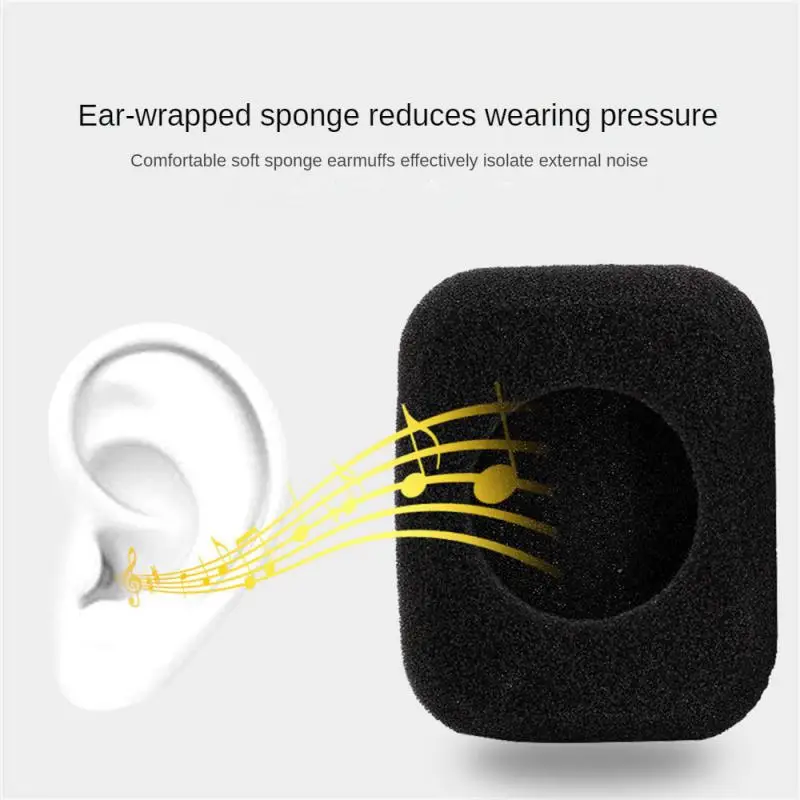 Sponge Cover Soft And Dustproof Durable Pu Sponge High-density Sponge Audio Video Equipment Earmuffs Strong Elasticity Ear Foam