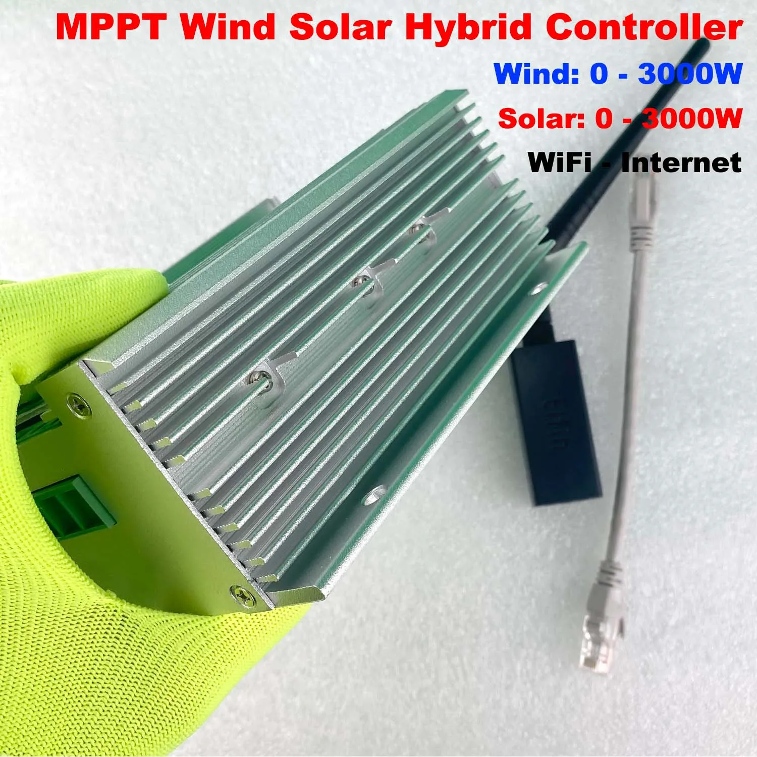 3000W 4KW WIFI Hybrid Solar Wind Charge Controller Power System MPPT Solar Regulator For 12V 24V 48V Lithium Lead-acid Battery
