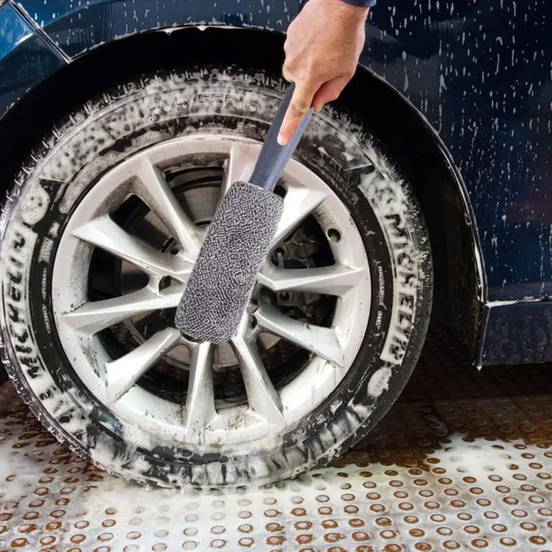 Wheel Washing Brushes Exterior Cleaning Rim Detailing Brushes Vehicle Detailing Applicator Set For Exhaust Pipes Bumpers Fenders