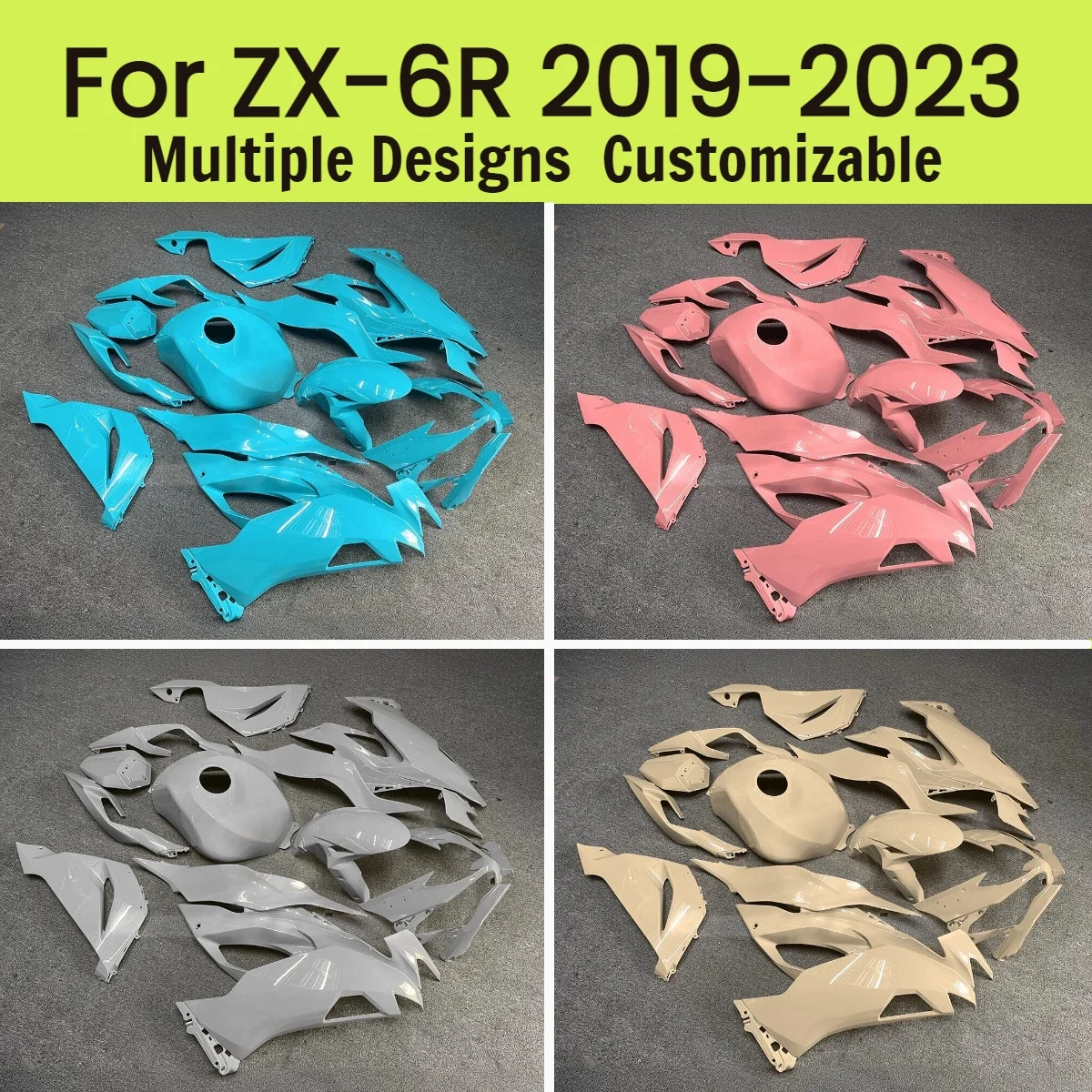 

Fairing Kit ZX 6R 2019-2023 Motorcycle Accessories ABS Plastic Body Injection Fairings for Kawasaki ZX6R 19-23