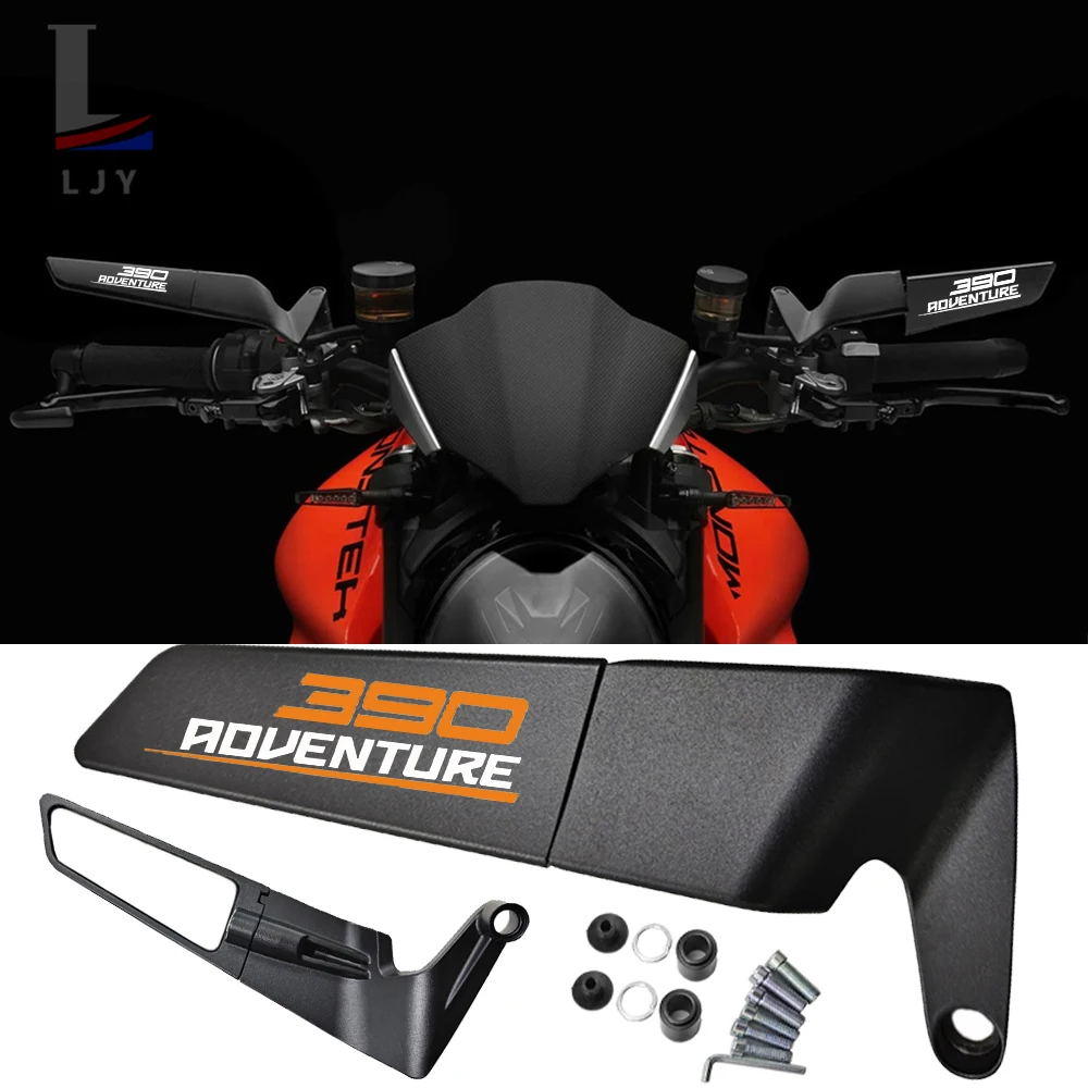 

For KTM 390 ADVENTURE 390ADV 390adventure Ready to Race Motorcycle Mirrors Stealth Winglets Mirror Kit Rotate Adjustable Mirrors