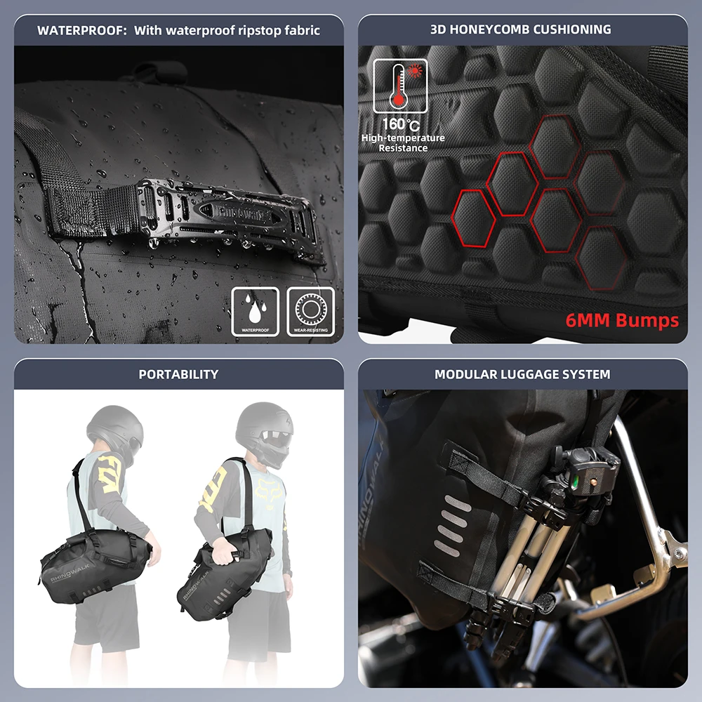 Rhinowalk 18-48L Motorcycle Si - огляд і ціна Motorcycle Gear Companies