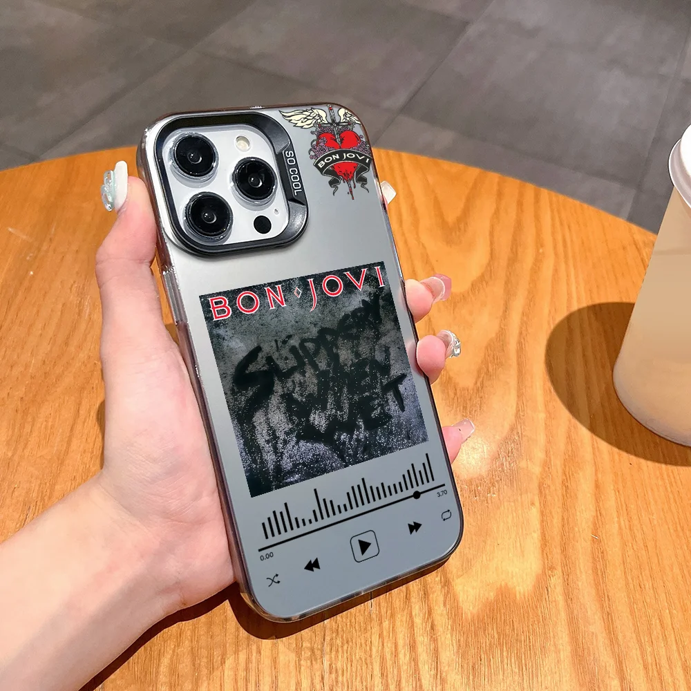 حافظة هاتف فرقة الروك FUNDA لهاتف سامسونج S25 S24 S23 A07 A17 A06 Ultra FE Plus غطاء حماية IMD ملون B-Bon J-Jovi #4