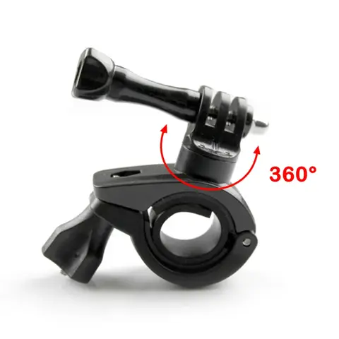 360 학위 회전 자전거 자전거 오토바이 핸들 바 핸들 바 마운트 홀더 Gopro Hero 11 10 9 8 7 6 5 카메라 액세서리