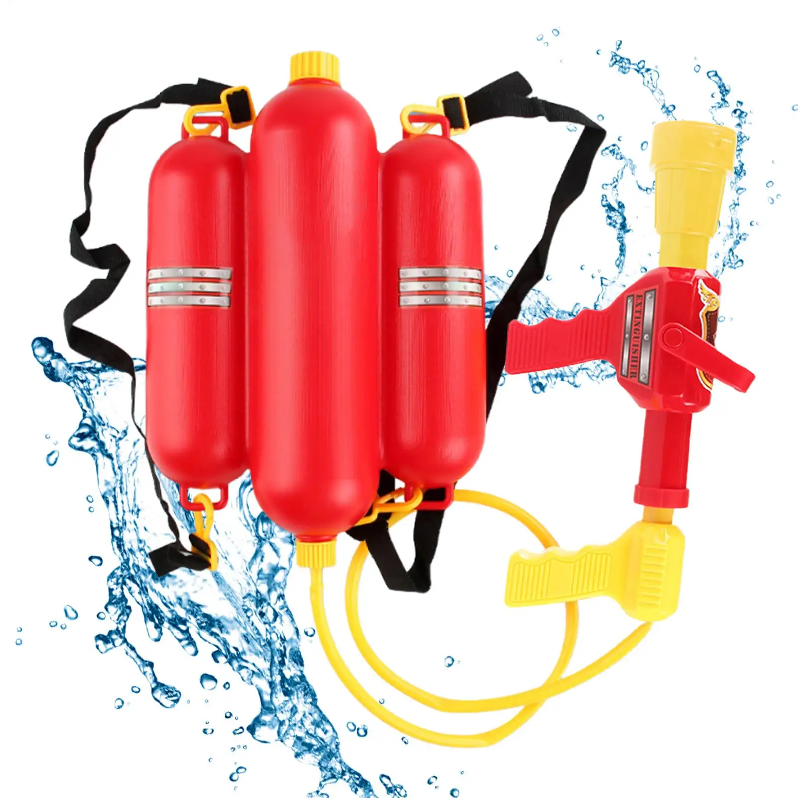 

Squirt Toy For Kids Firefighter Backpack Design Push-Pull Spray Water Soaker For Kids For Garden Swimming Pool Outdoor Beach