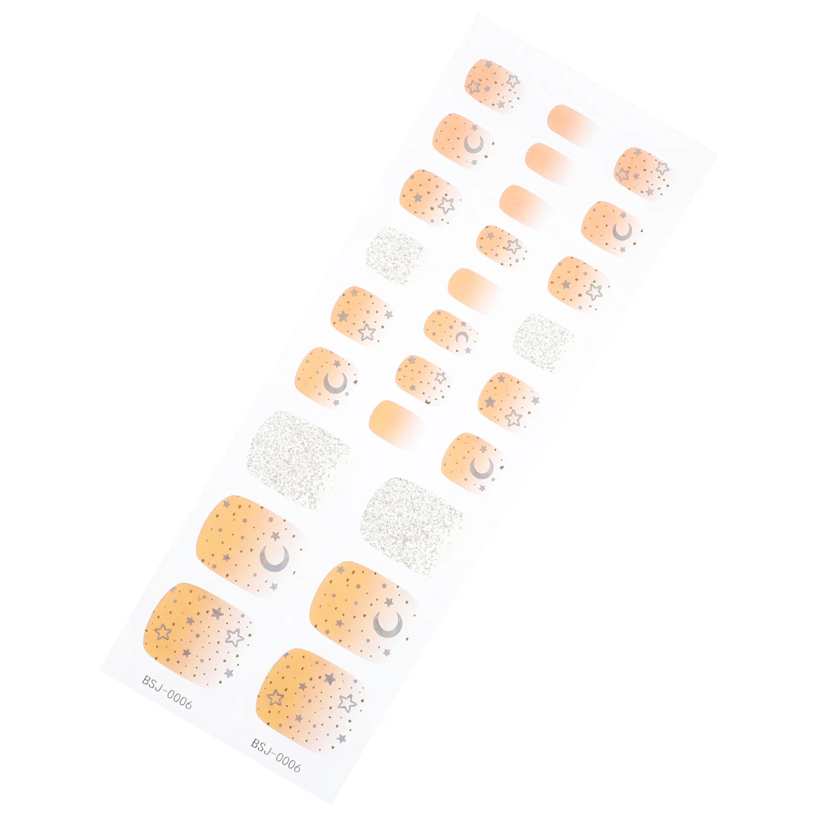 1Set Gel Nail Stickers Long Lasting Easy Apply Decorative Nails Strip Polish Decals for Women Acrylic False Nails