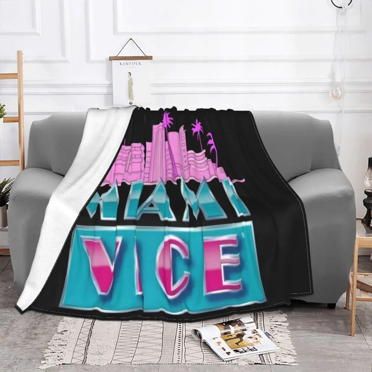 New Miami Vice Classic Tv Series Don Johnson Mens Black Swea Size S To 3Xl Throw Blanket