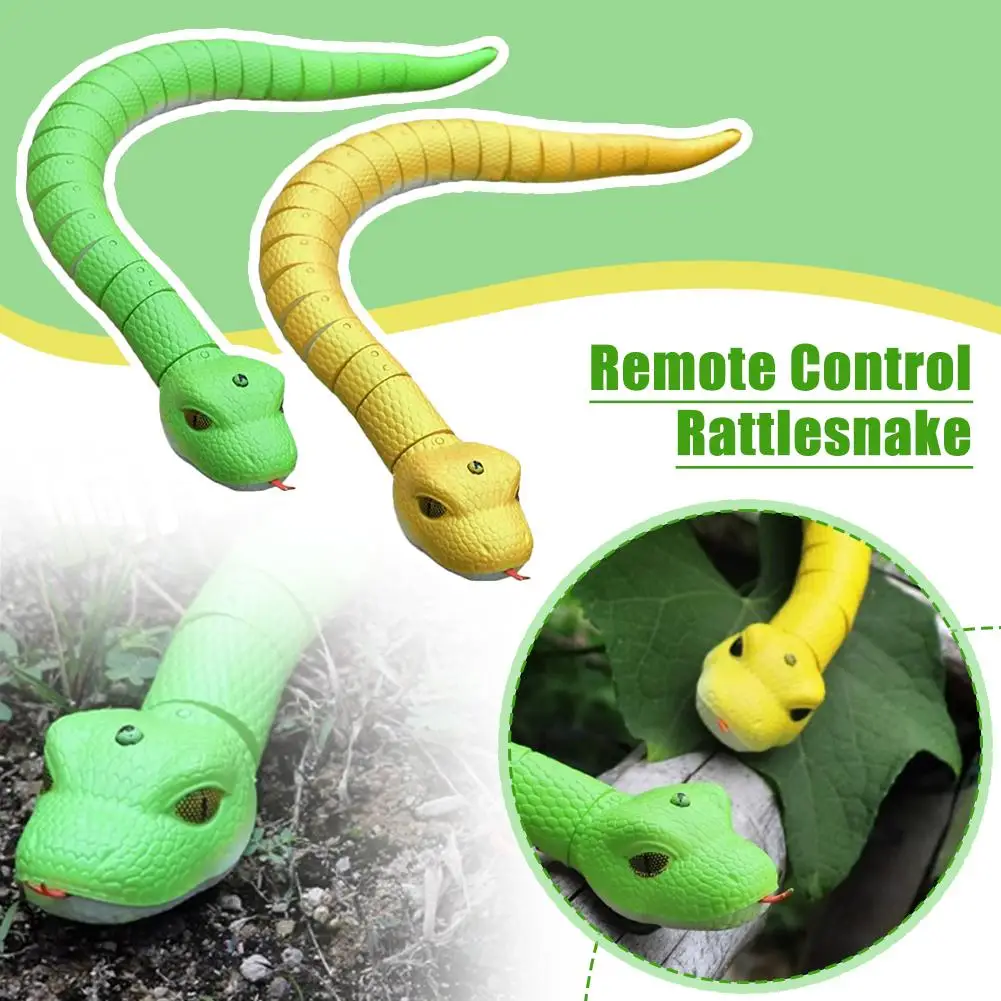 Novel Trick Toys Reptile Remote Control Rattlesnake Control Remote Birthday Toys Funny Snake Party Toys Gift Sensor Realist N2w3