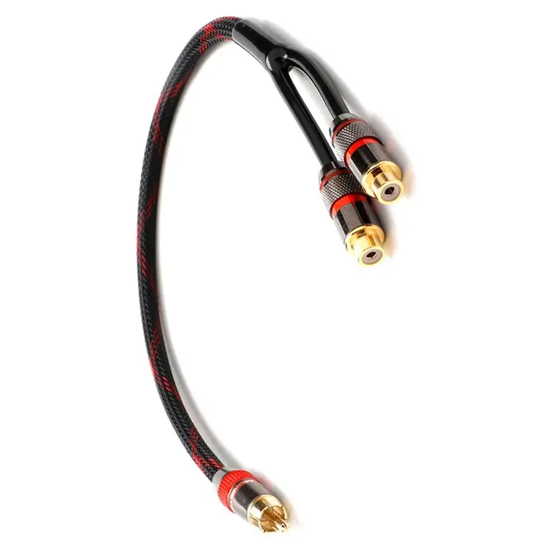 Daily Sale 30Cm RCA Y Splitter Cable Audio Jack Adapter Male To 2 Female Connectors DIY Audio Equipment