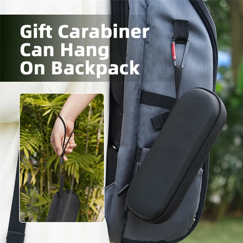 HFES – mallette de transport pour appareil photo, sac de rangement de protection de voyage avec sangle de suspension, mousqueton pour OSMO Pocket 3, pièces de rechange