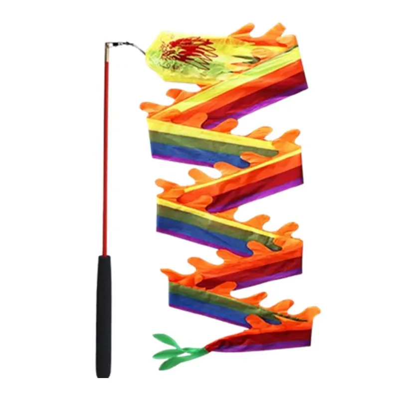 

3/5 м красочные Радужные диаболо для фитнеса, товары для танцев драконов, квадратные танцы, школьные выступления, активность