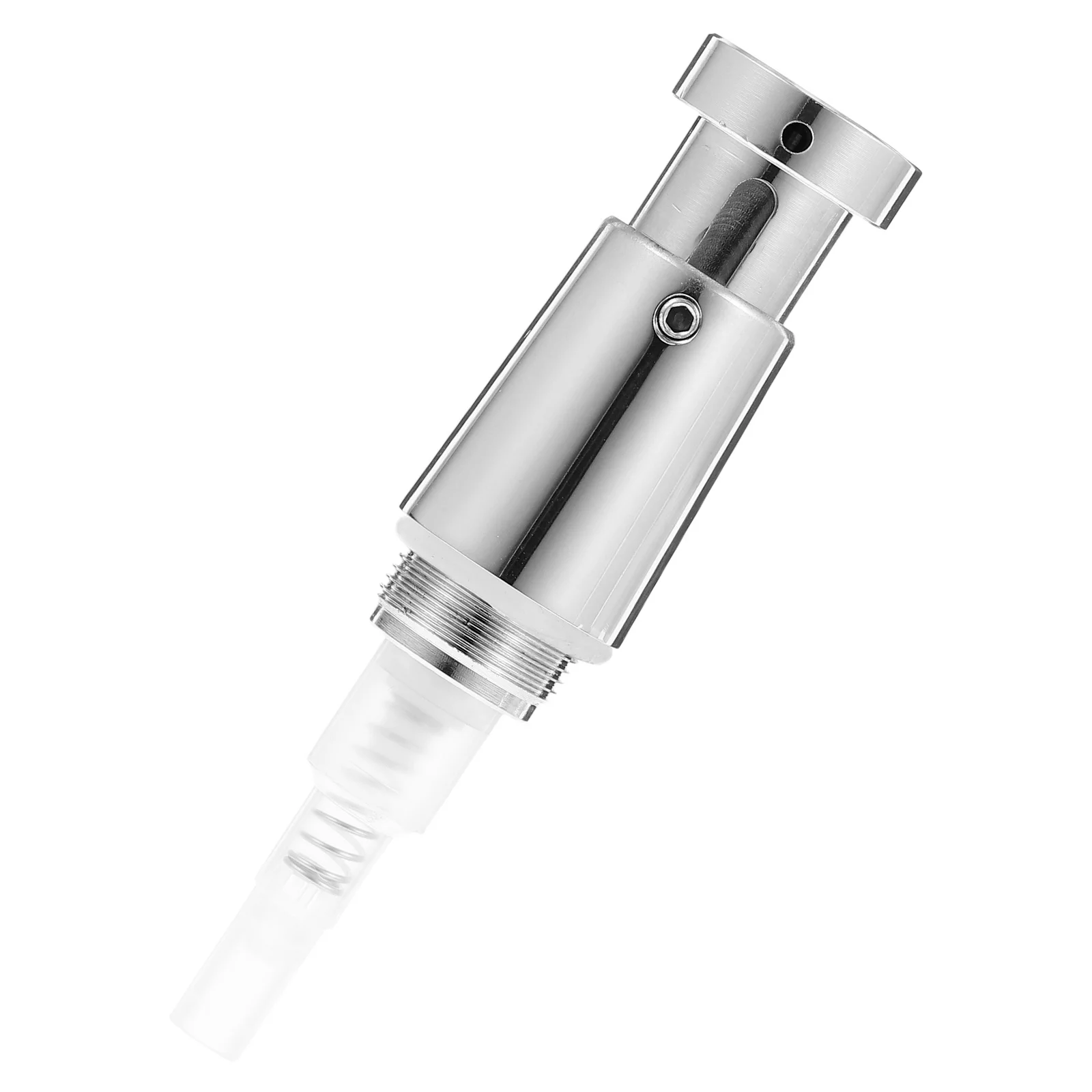 

Bathroom Soap Dispenser Manual Pump Replacement Body Wash Silver Plastic Head for