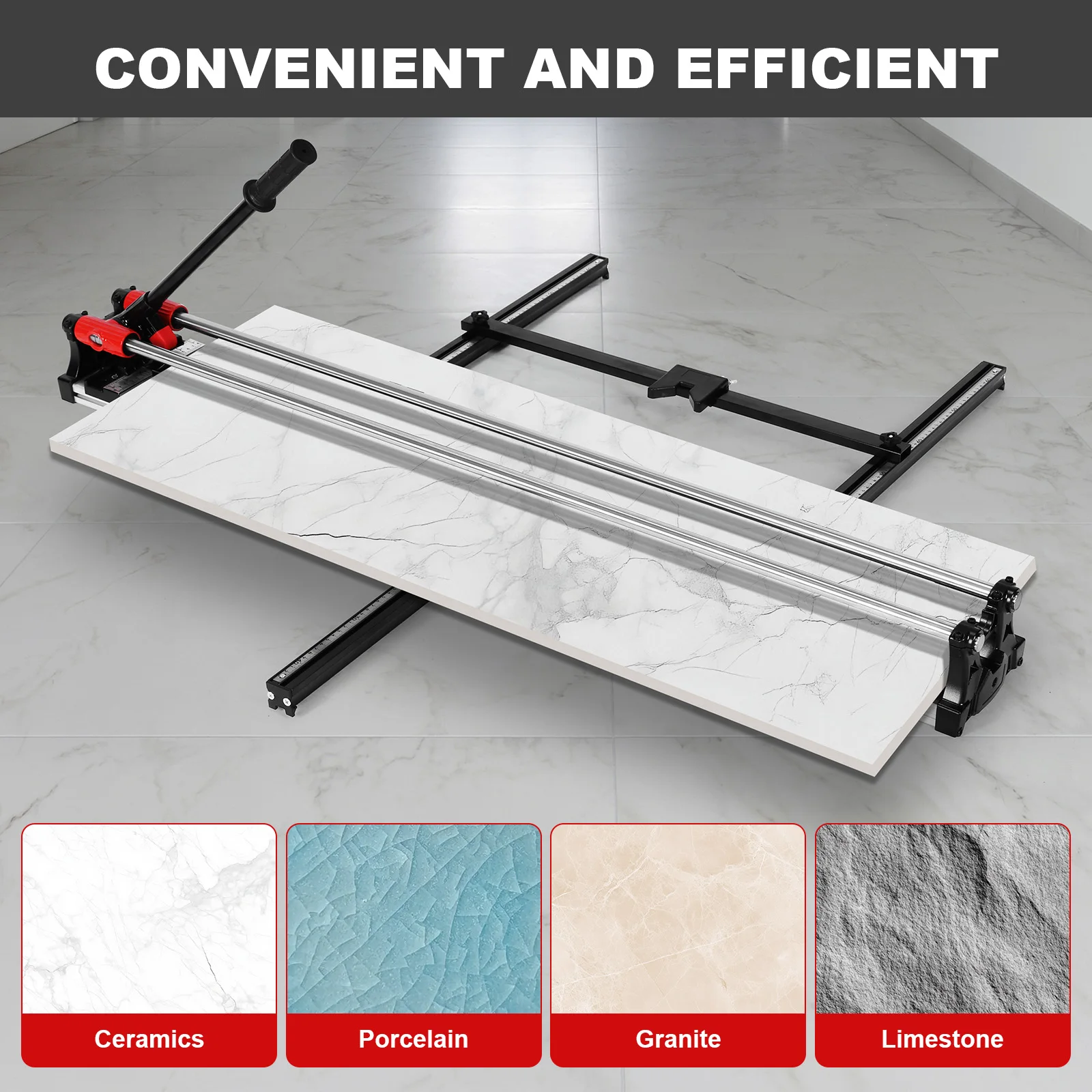 Heavy Duty Push Blade Cutter Shockproof Ceramic Plate Cut Tools Anti-Slip Improves Work Efficiency