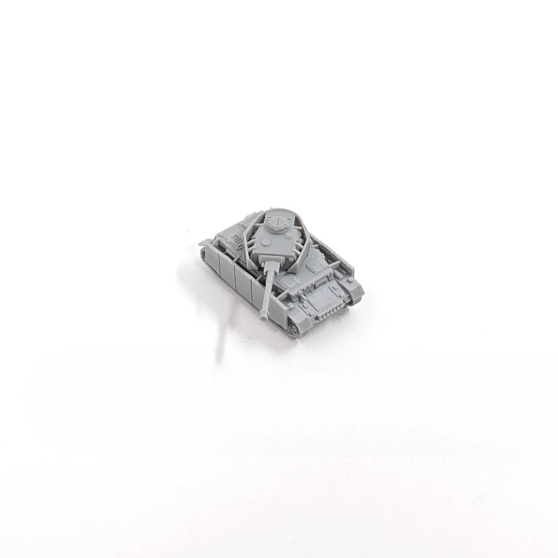 3PCS 1/144 Simulation Panzer IV Model H Kit 3D Printed Combat Tank Models Military Vehicles Static Ornament for Kids Adults
