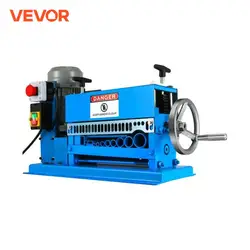 VEVOR Electric Wire Stripping Machine 370W 1.5mm-38mm Cable Stripper Peeling W/ 11 Channels & 10 Blades Removing Plastic Rubber