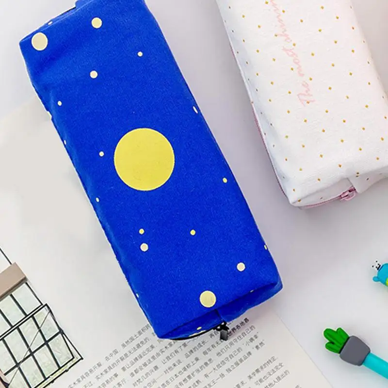 Creative Pencil Case Big Capacity Star Pattern Pencil Pouch Pencil Case Aesthetic School Pencil Bag With Zipper For School