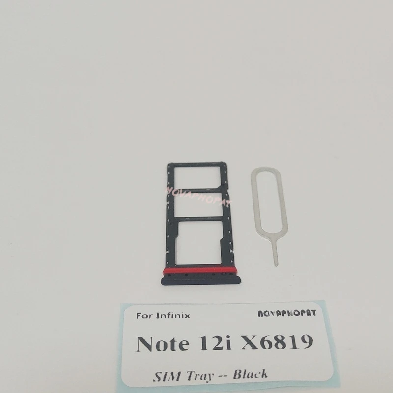 Novaphopat Brand New SIM Card Tray For Infinix Note 12i X6819 Sim Holder Slot Adapter Reader Pin