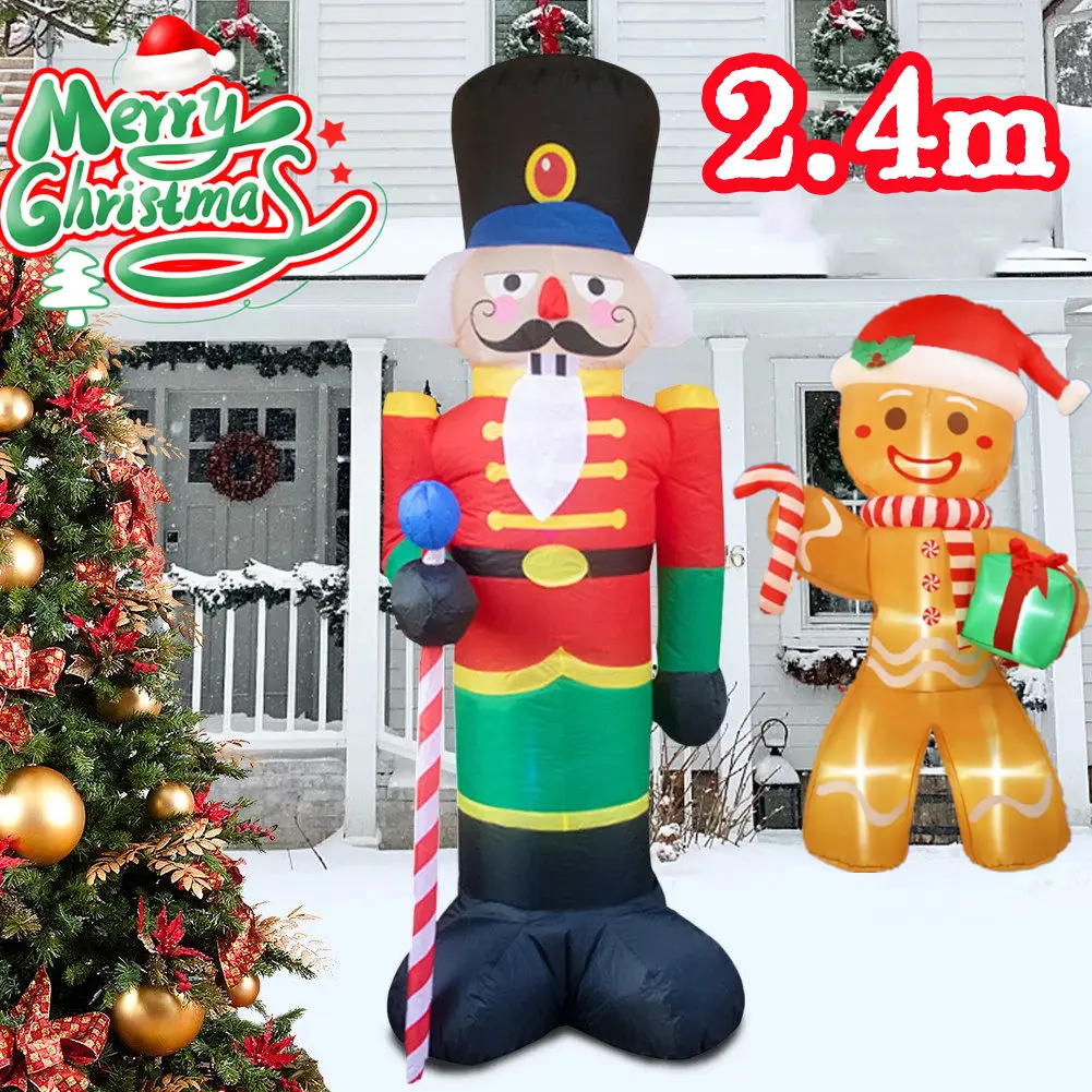 Christmas Inflatable Decoration Toy Built-in LED Lights Indoor Outdoor Xmas Decorative Model Party New Year Garden Ornament Prop