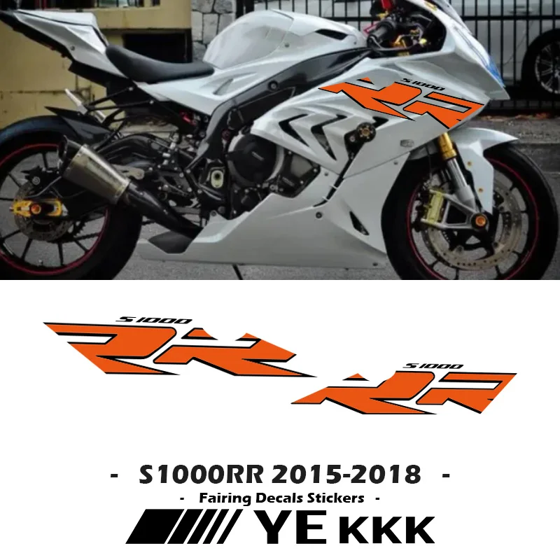 Para bmw s1000rr 2015-2018 caso carenagem adesivo decalque personalização s1000 rr adesivo decalque personalizado cor