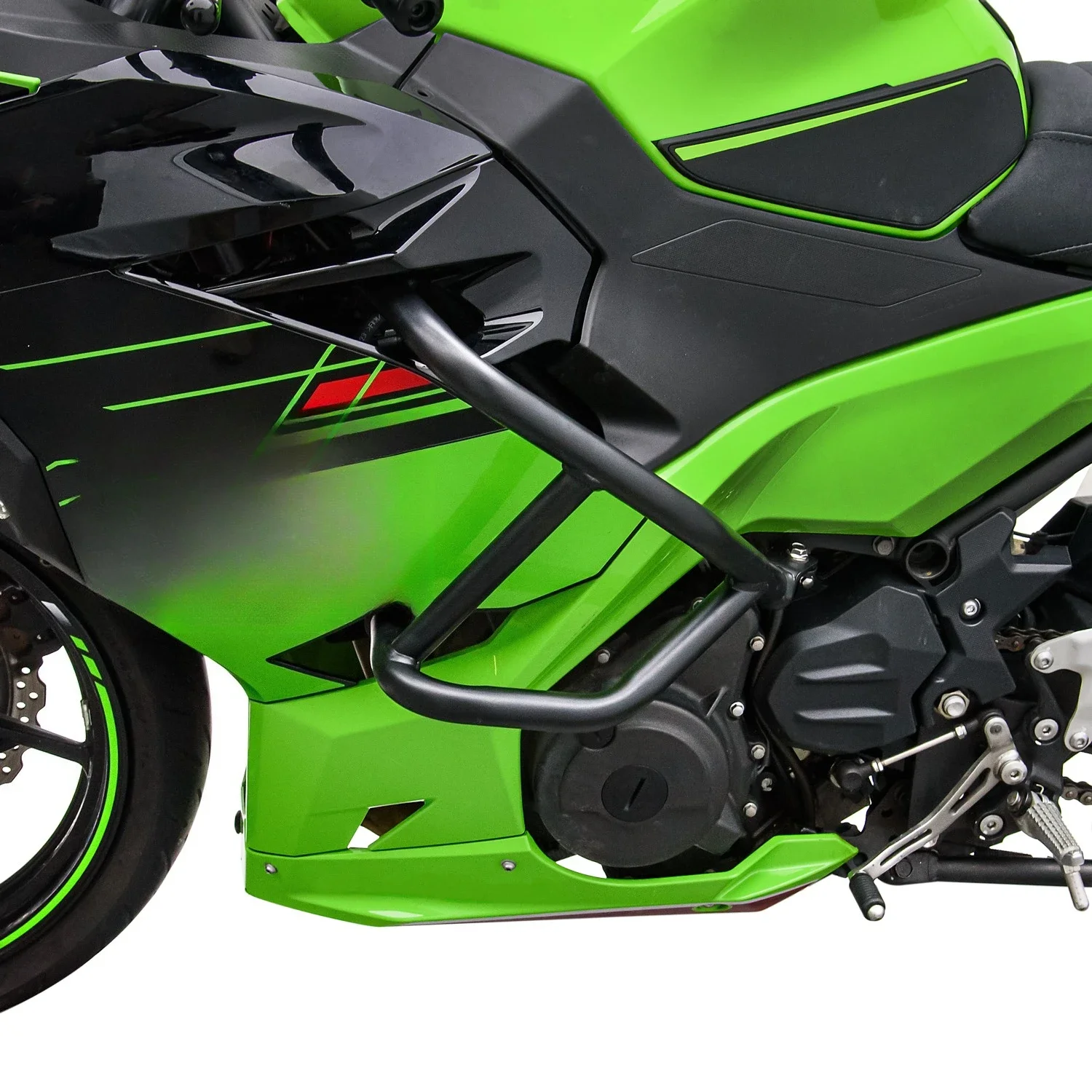 Motorschutz-Stoßstange für Kawasaki Ninja 500 2024-2026, Ninja 400 2018-2025, Ninja 250 2018-2021, Crash Bars, verstärkt, WOLFLINE Modifikationsschutz
