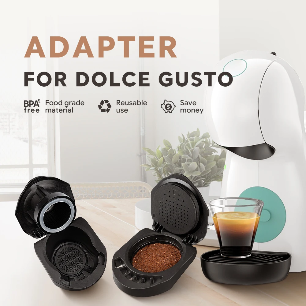 Reusable Adapter for Dolce Gusto Piccolo xs Maker & for Nescafe Genio S Plus Nespresso Coffee Capsule Convert Holder