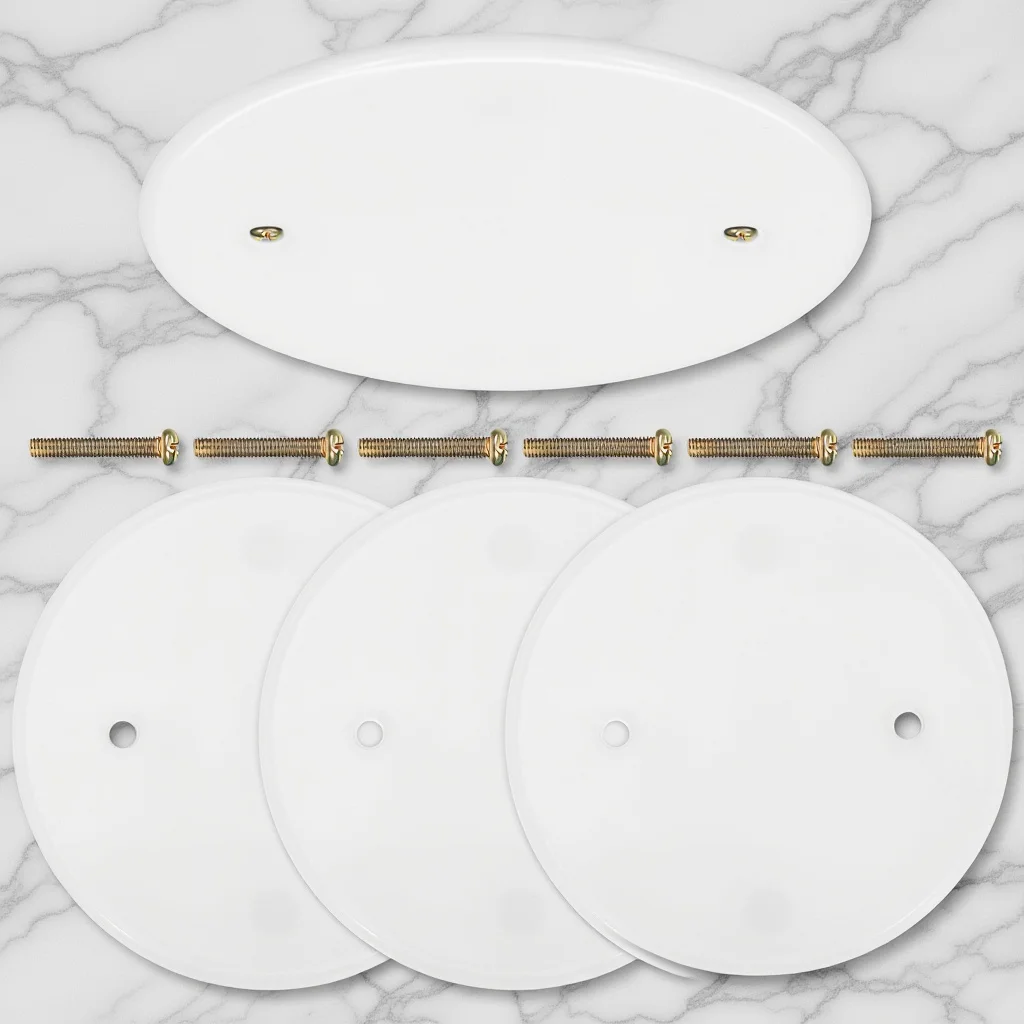 4pcs Blank-Up Covers for Ceiling Holes Plastic Electrical Box Cover Plates Wall Outlet Closure Decorative Panel