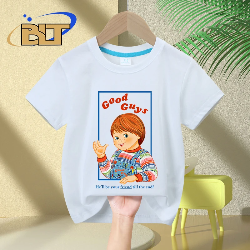 Child's Play - Good Guys printed Kids T-Shirts summer children's pure cotton short-sleeved casual tops boys and girls gifts