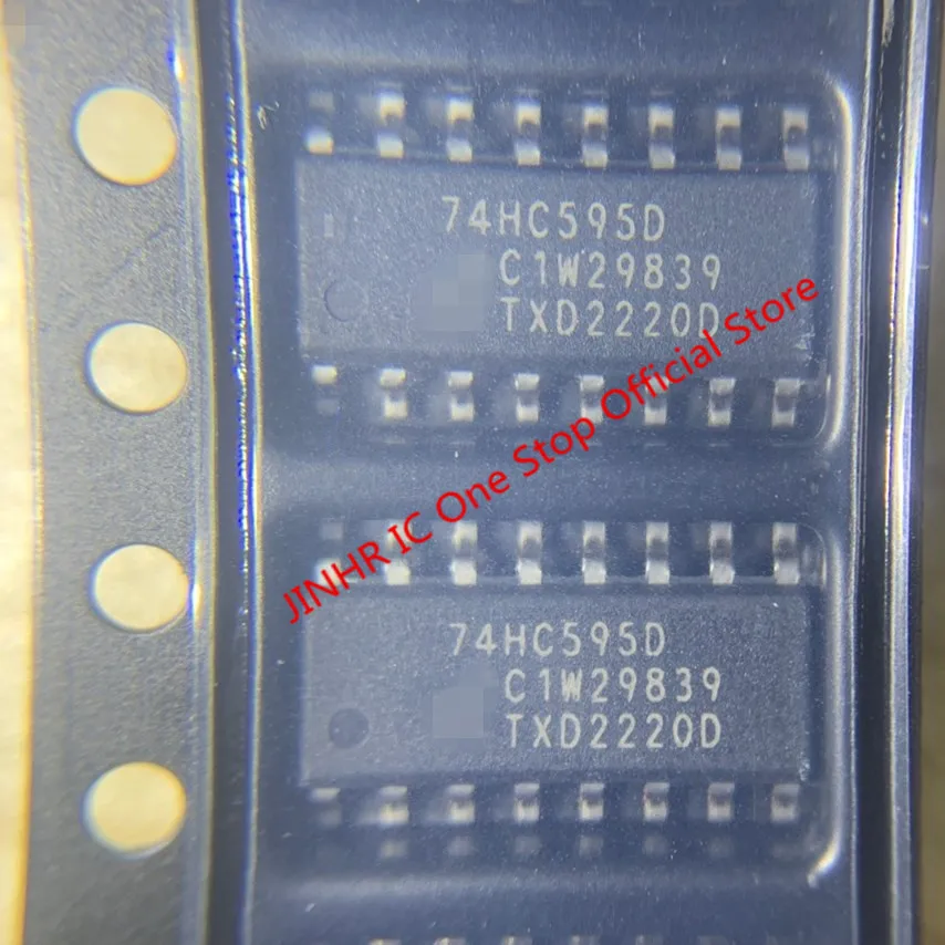 Nuevo 10 piezas 74HC595D,IC SHIFT REGISTER 8bit 16SOIC