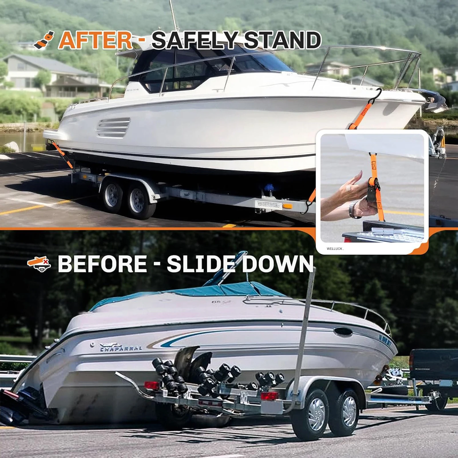 Gepäcksicherung, Spanngurte, Doppelhaken-Design, manueller Seilspanner zur Sicherung von Gepäckzelten, Fahrrädern