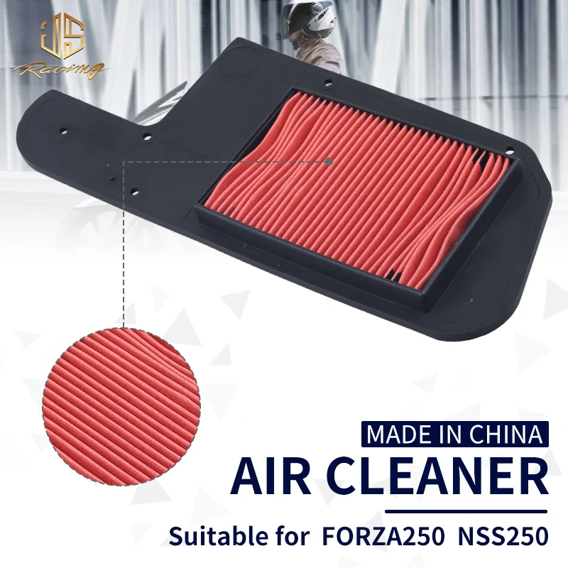 

JSRAOIMG Motorcycle Air Filter Intake Cleaner For Honda NSS250S Reflex Sport 250 Peugeot 250 SV Piaggio 250 X9 754906 496406