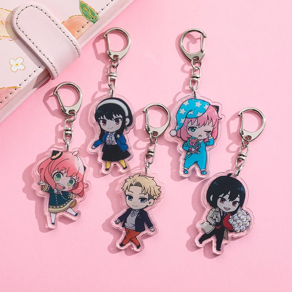 Anime SPY×FAMILY Acrylic keychain accessaries Cartoon Bag Pendant Gift cute bag charm Keyring Friends Fans Gifts