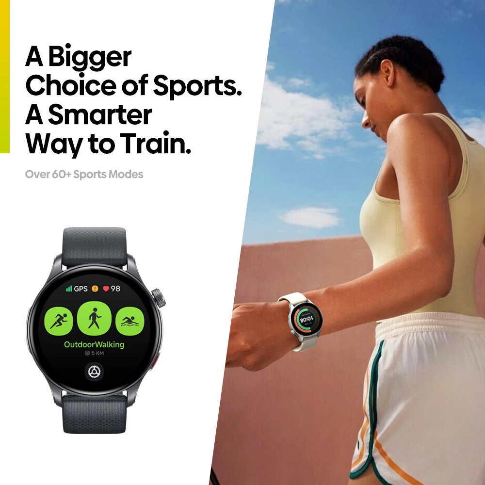 Zeblaze Btalk 3 GPS Smart Watch Health Fitenss Tracker 3ATM Waterproof 1.43" AMOLED Display 60+ Sports Modes Bluetooth Calling