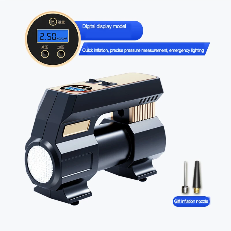 

Портативный автомобильный воздушный компрессор, быстрый накачивающий воздушный насос 120 Вт 30 S, автоматический насос для шин со светодиодной подсветкой, насос для шин для автомобиля, мотоцикла, велосипеда