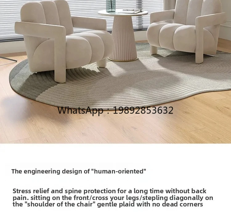 leisure chair lazy lamb wool living room balcony single sofa chair