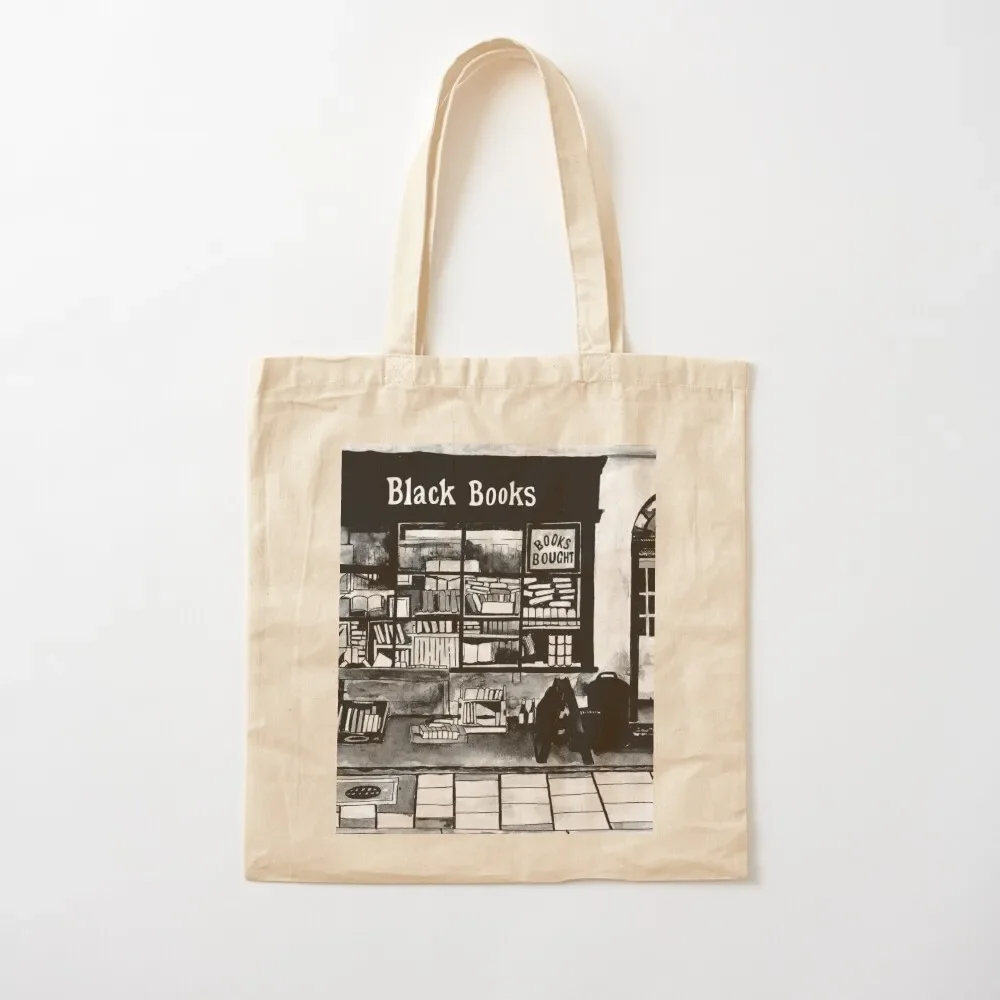 Black Books, Shop front, ink painting. Tote Bag bags for women tote bag woman Gift bags Handbags
