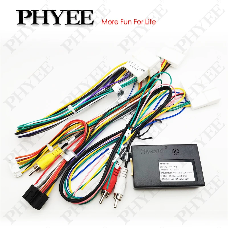 Wiring Harness CAN Bus Decoder 16 Pin to 12Pin 32Pin 24Pin Connector Car Android Cable Adapter for Renault Clio Mk4 with Tomtom