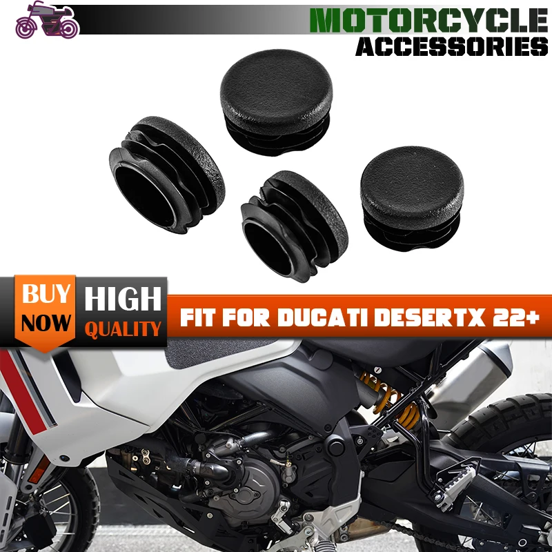 Frame Hole Plugs Caps Motorcycle Cover End Caps 4 Pcs Decorative For Ducati Desert X 2022 2023