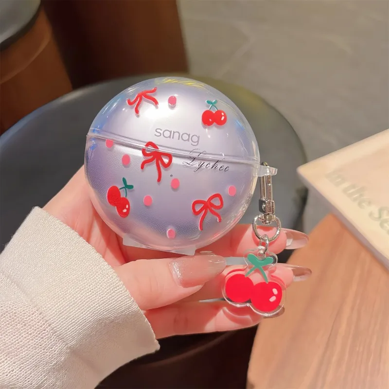 Cartoon TPU Headphones Case For Sanag S6S FreeClip Transparent soft shell Earphone Accessories Cover Protective Sleeve Funda