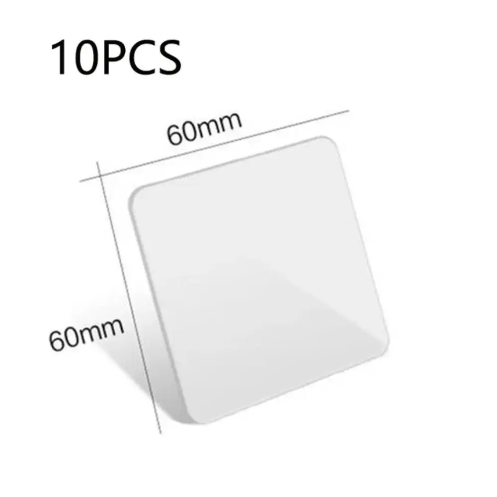 10pcs Super Strong Double Sided Wall Stickers Wall Hangings Transparent Adhesive Patch No Traces Water Proof Nano Stickers