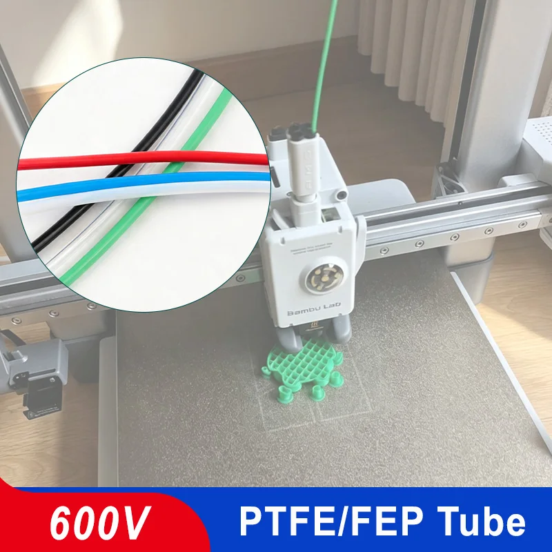 Dia 1 2 2.5 3 4 5 6 7 8 10mm 600V PTFE/FEP Tube Insulated Hose Rigid Pipe Temperature Corrosion Resistance 3D Printer Accessory