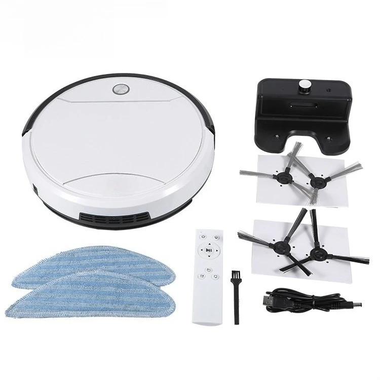 Automatic recharging robot vacuum with wireless remote control and intelligent route planning.